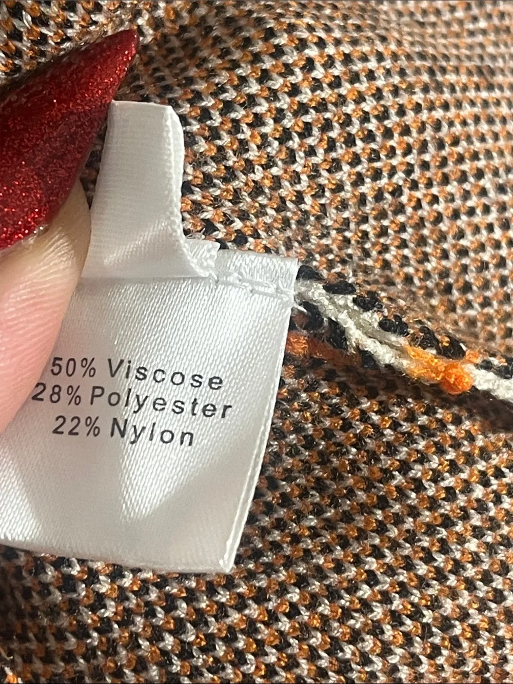 Orange and Cream Leopard-Tiger Button Down Cardigan Sweater - Women
